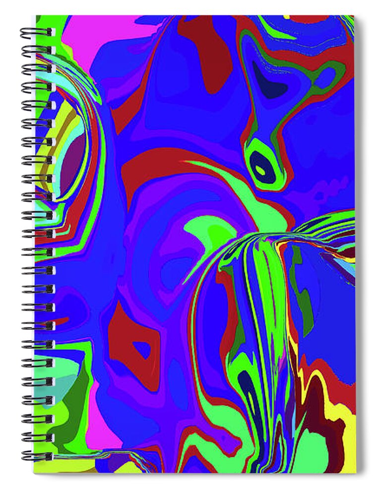 Walter Paul Bebirian Spiral Notebook featuring the digital art 3-12-2009zabcdefg by Walter Paul Bebirian