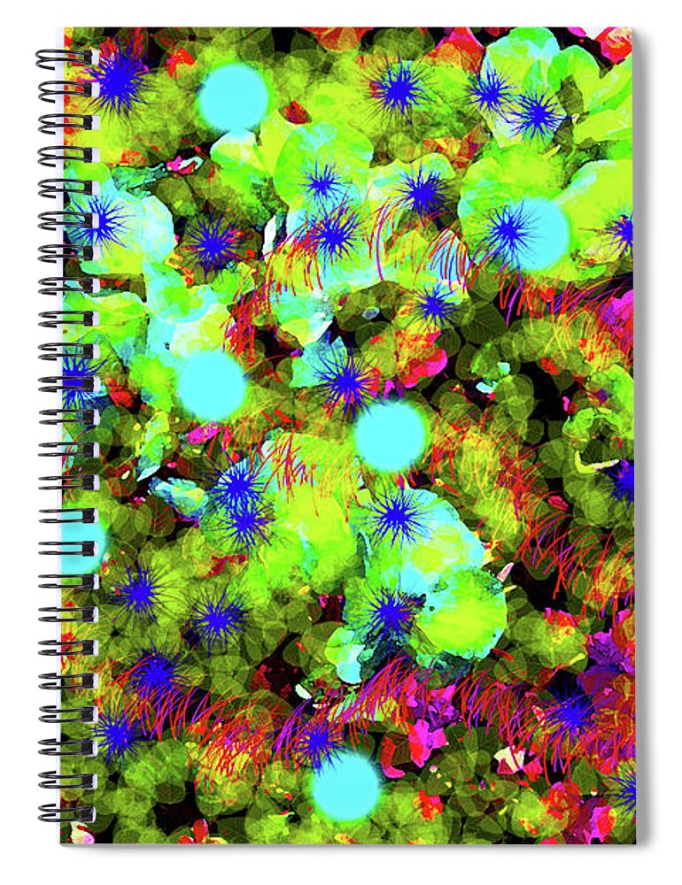 Walter Paul Bebirian Spiral Notebook featuring the digital art 3-14-2009xabcdef by Walter Paul Bebirian