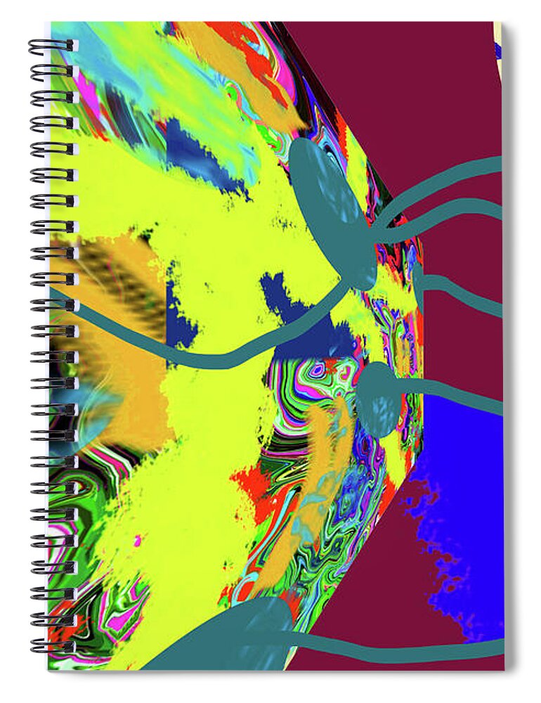 Walter Paul Bebirian: The Bebirian Art Collection Spiral Notebook featuring the digital art 3-23-2012dabcdefghijklmnopqrtu by Walter Paul Bebirian