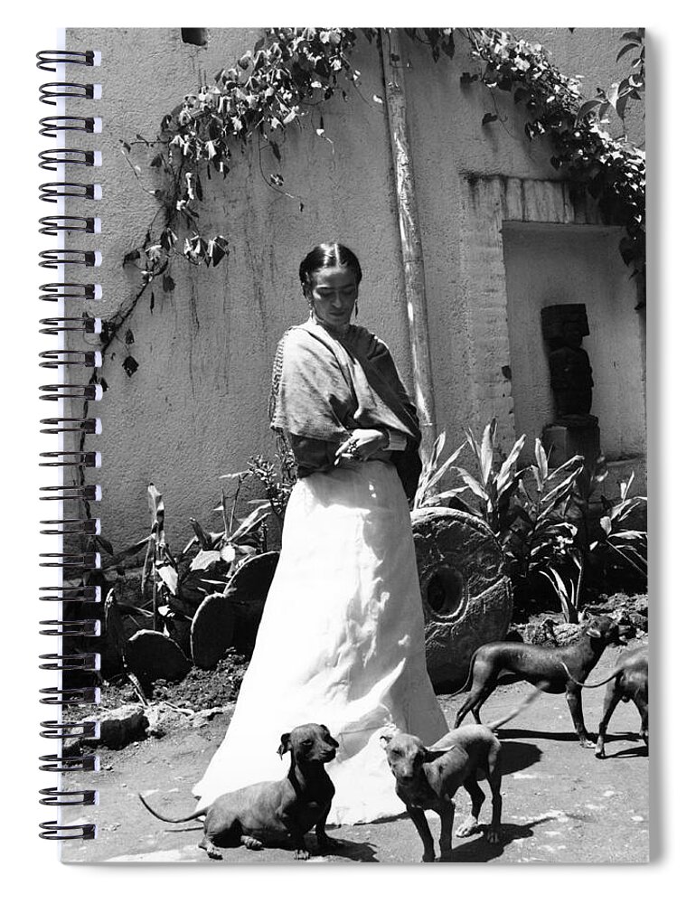 Art Spiral Notebook featuring the photograph Frida Kahlo by Gisele Freund