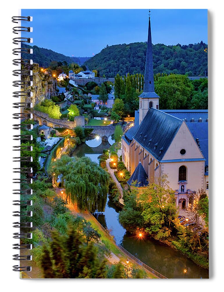 Luxembourg Spiral Notebook featuring the photograph Luxembourg City #3 by Fabrizio Troiani