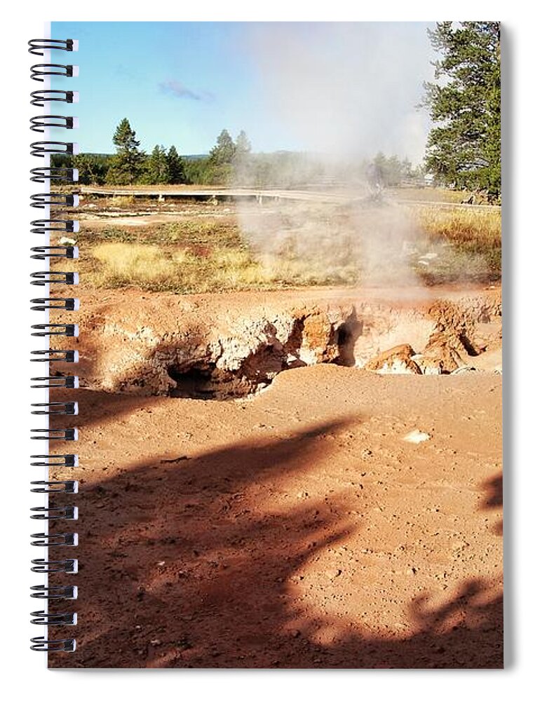 Yellowstone Spiral Notebook featuring the photograph Mud Pots at Yellowstone #3 by Susan Jensen