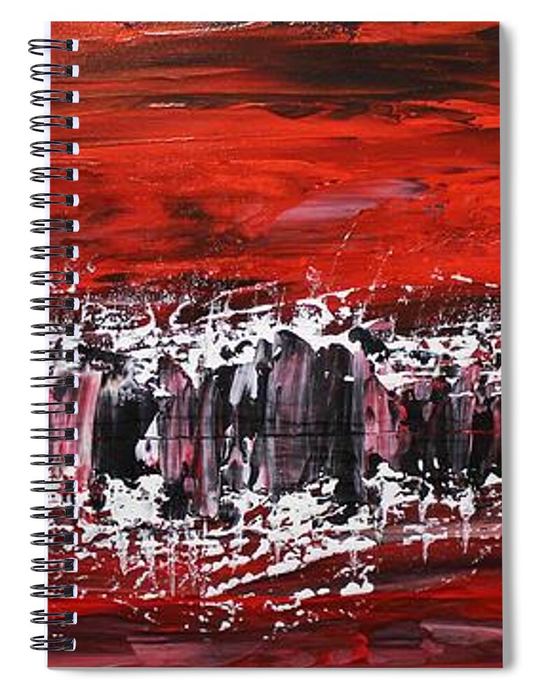  Spiral Notebook featuring the painting Fusion by Embrace The Matrix