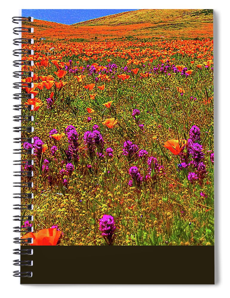 Flowers Spiral Notebook featuring the digital art Poppies #3 by Mark Jackson