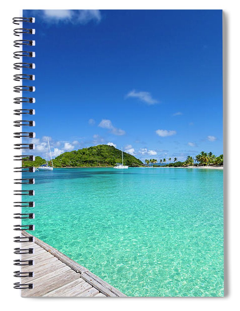 Water's Edge Spiral Notebook featuring the photograph Salt Whistle Bay, Mayreau #3 by Argalis