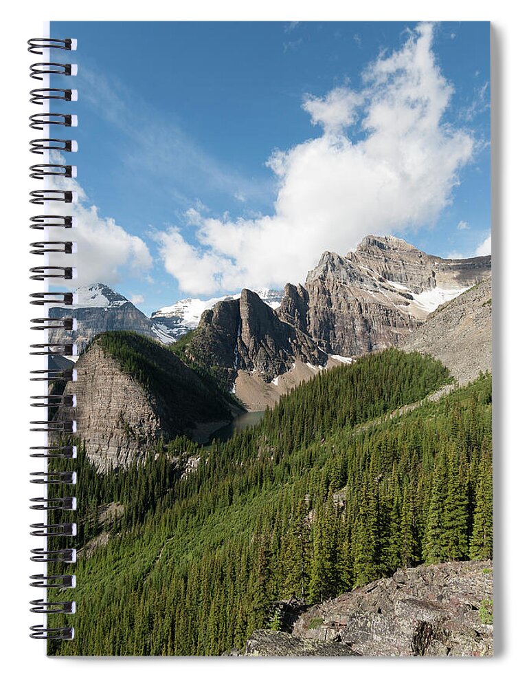 Scenics Spiral Notebook featuring the photograph Six Glaciers From Little Beehive #3 by John Elk Iii