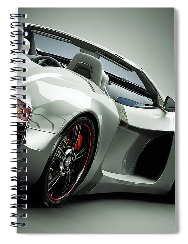 Vehicle Part Spiral Notebook featuring the photograph Sports Car #3 by Mevans