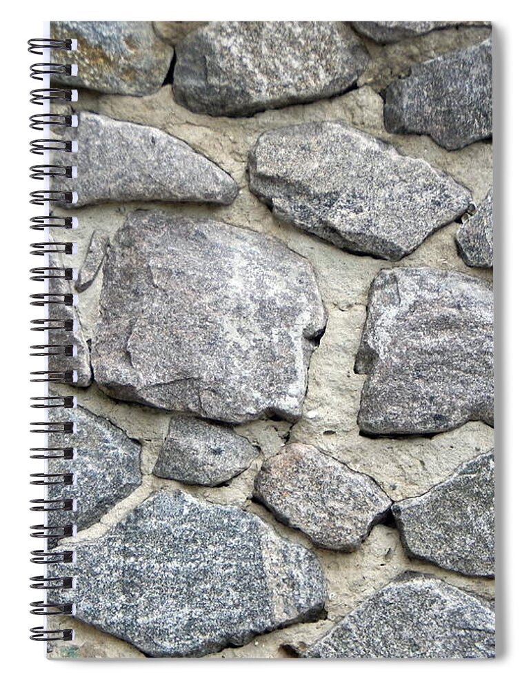 Stone Spiral Notebook featuring the photograph Texture of natural stone material and brick masonry walls #3 by Oleg Prokopenko