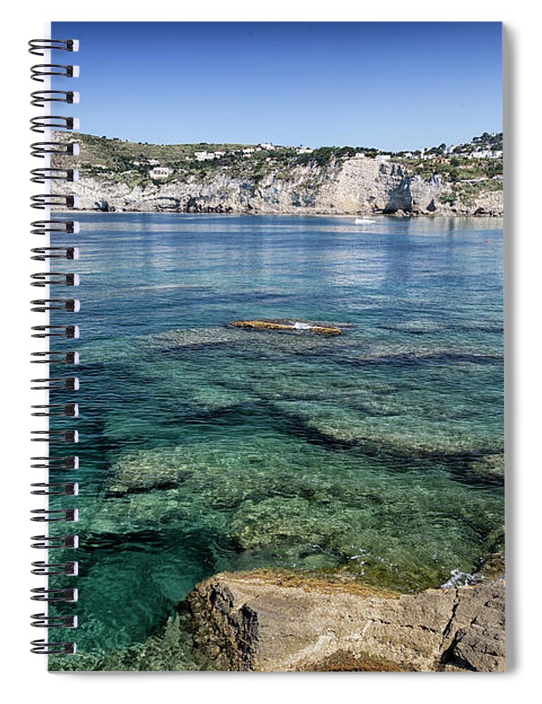 View Spiral Notebook featuring the photograph View of SantAngelo in Ischia Island #3 by Vivida Photo PC