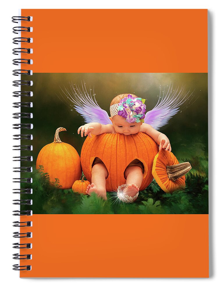 Baby Spiral Notebook featuring the photograph Fairy Princess Pumpkin by Patti Deters