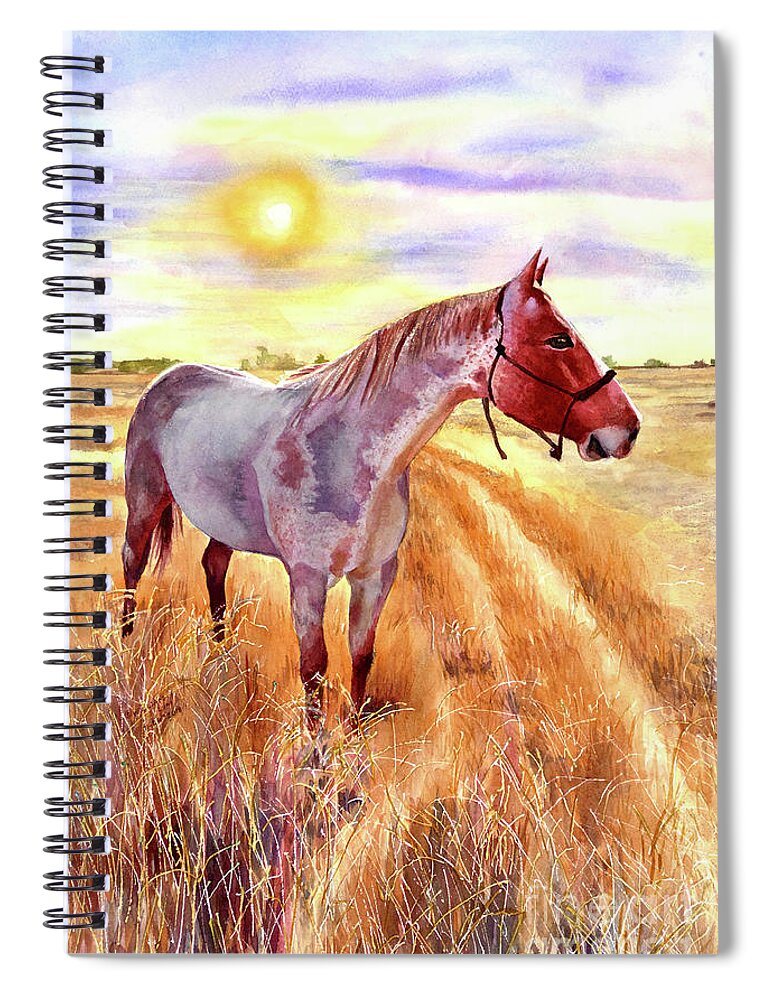 Horse Spiral Notebook featuring the painting #356 Monty #356 by William Lum