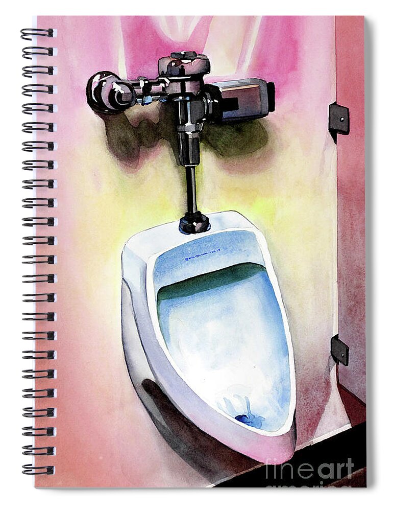 Urinal Spiral Notebook featuring the painting #369 Porcelain Gradation #369 by William Lum