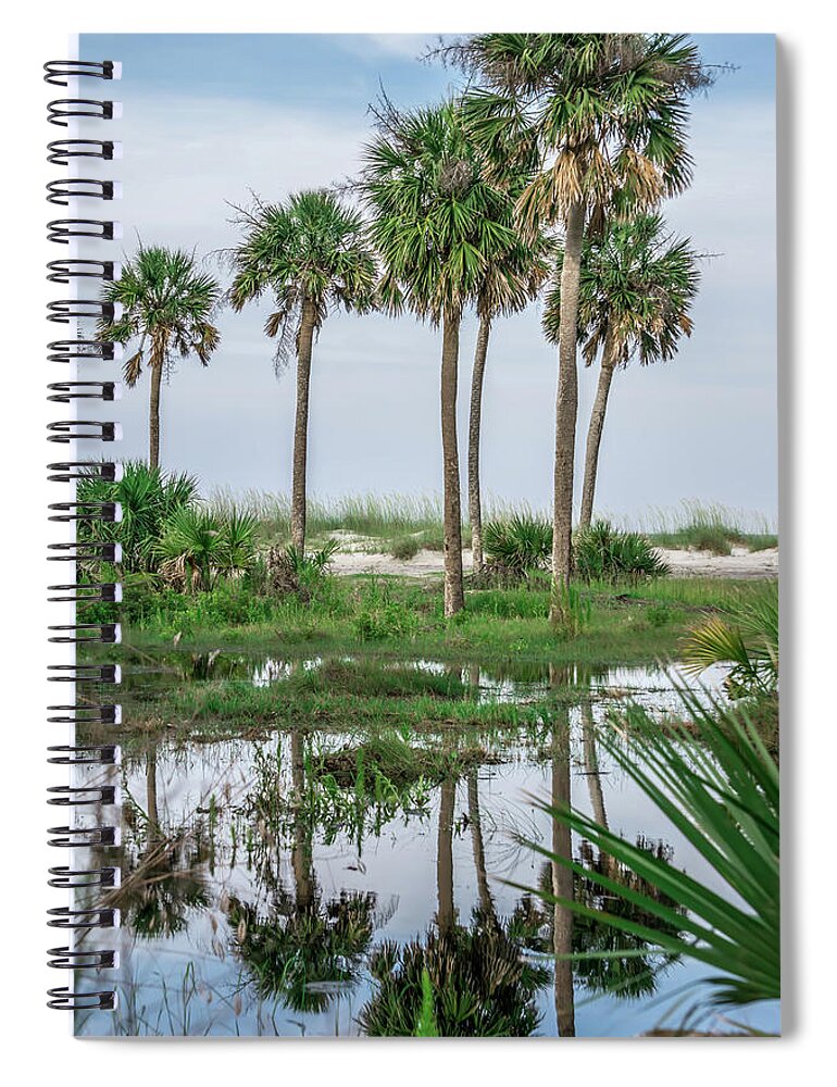 Beach Spiral Notebook featuring the photograph Beach scenes at hunting island south carolina #4 by Alex Grichenko