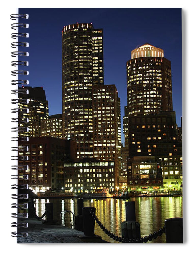 Financial District Spiral Notebook featuring the photograph Boston, Massachusetts #4 by Denis Tangney Jr
