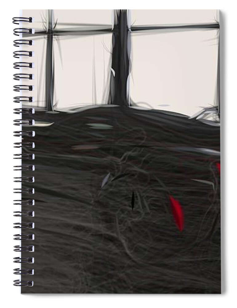 Chevrolet Spiral Notebook featuring the digital art Chevrolet Corvette ZR1 Drawing #5 by CarsToon Concept