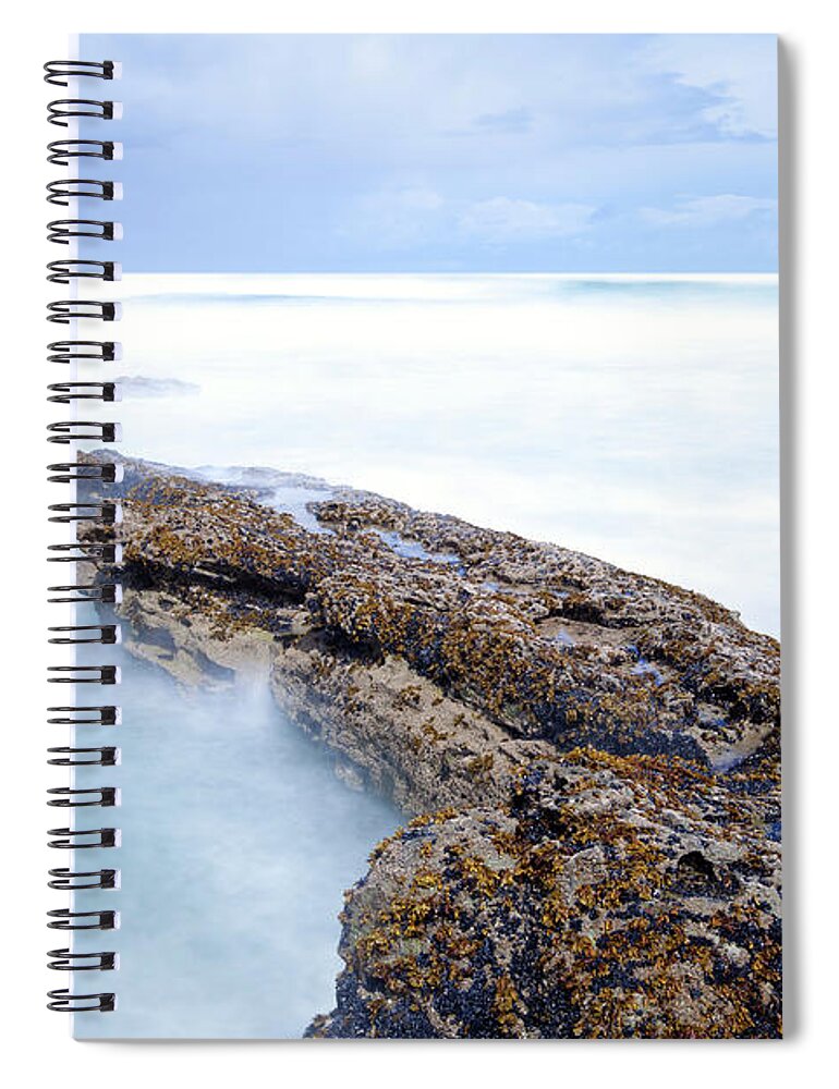 Scenics Spiral Notebook featuring the photograph Coastline Long Exposure #4 by Nphotos