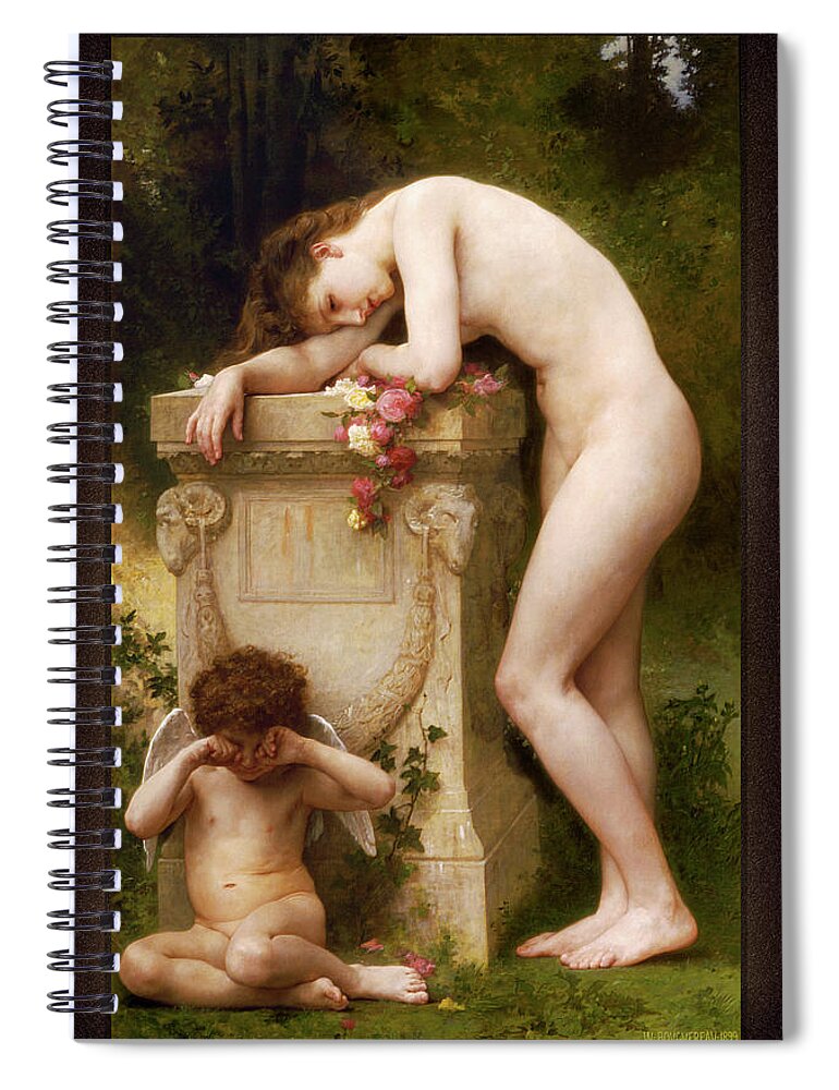 Elegy Spiral Notebook featuring the painting Elegy by Rolando Burbon