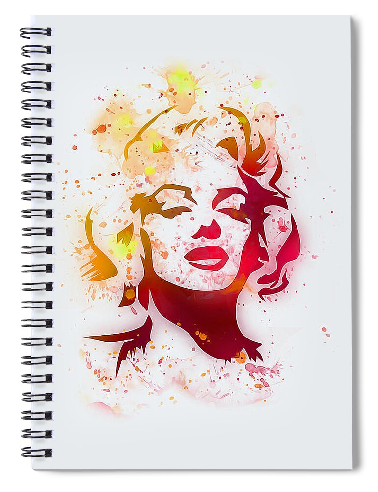 Digital Art Spiral Notebook featuring the digital art Marilyn #4 by Ian Mitchell