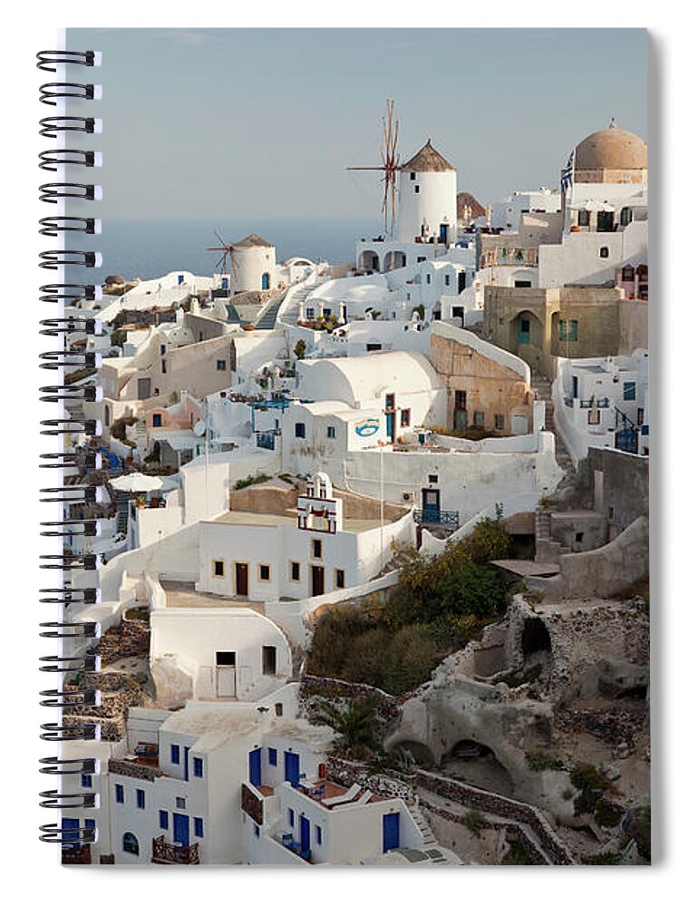 Tranquility Spiral Notebook featuring the photograph Oia, Santorini, Cyclades Islands, Greece #4 by Peter Adams