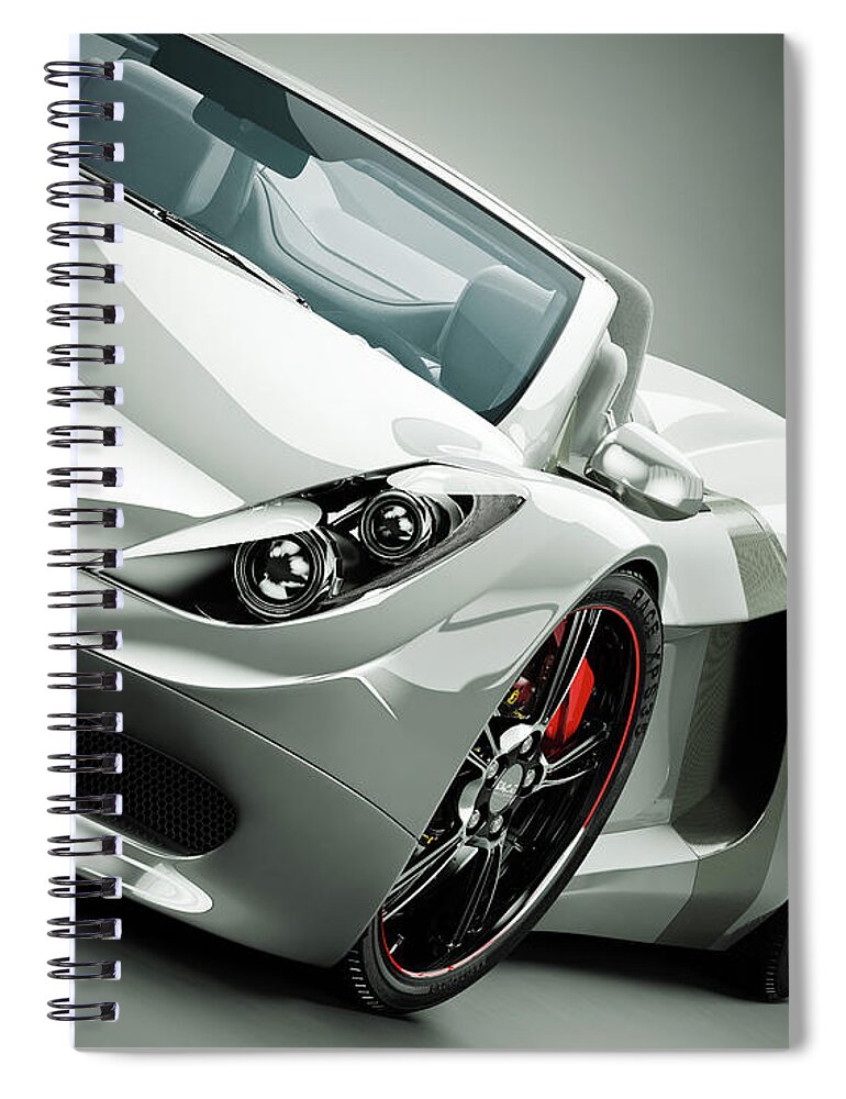 Vehicle Part Spiral Notebook featuring the photograph Sports Car #4 by Mevans