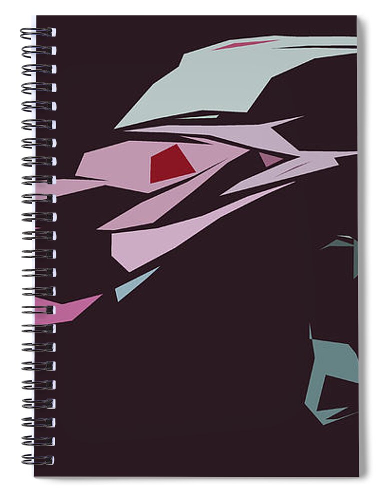 Car Spiral Notebook featuring the digital art TVR Sagaris Abstract Design #4 by CarsToon Concept