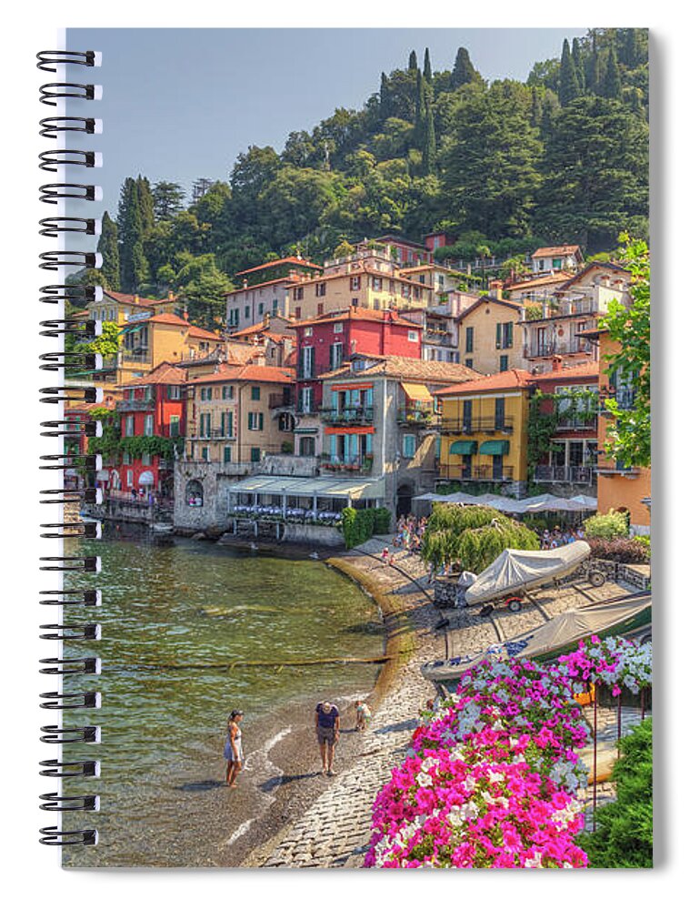 Varenna Spiral Notebook featuring the photograph Varenna - Italy #4 by Joana Kruse