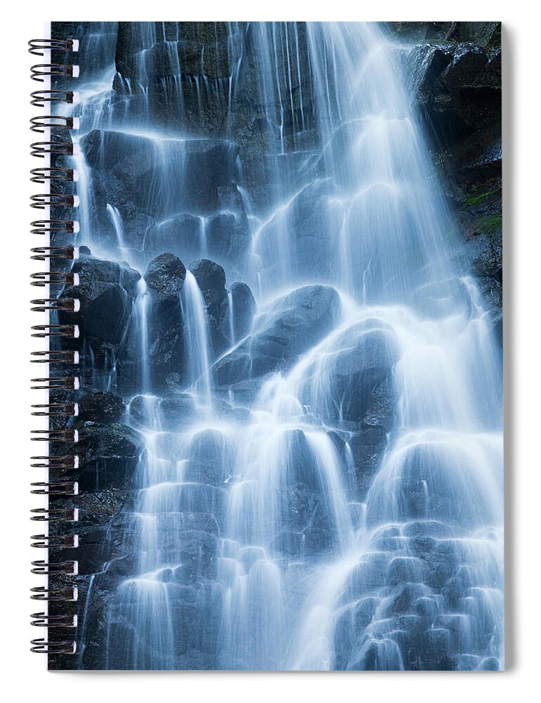 Scenics Spiral Notebook featuring the photograph Waterfalls #4 by Ooyoo
