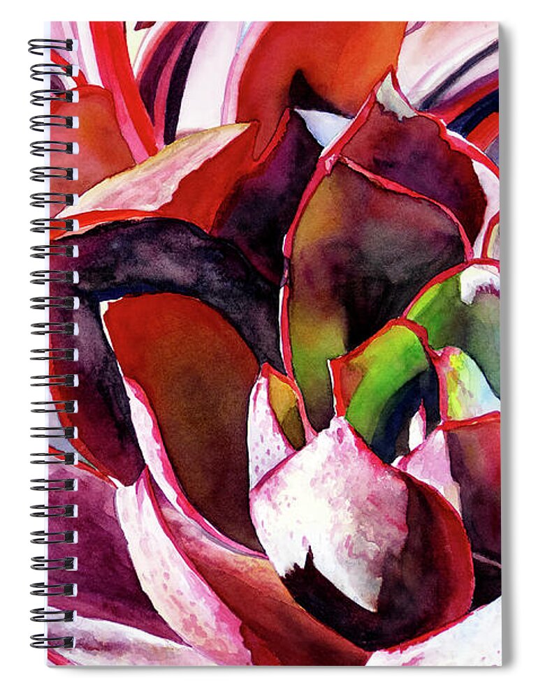 Art-ag Spiral Notebook featuring the painting #402 Succulents #402 by William Lum