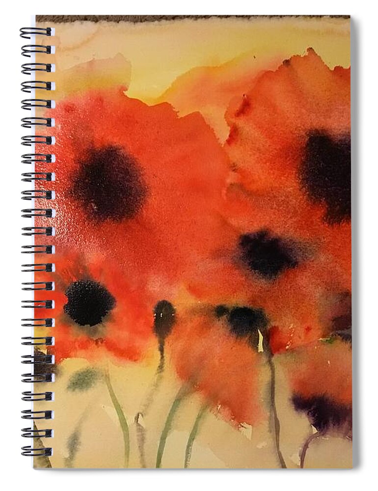#45 2019 Spiral Notebook featuring the painting #45 2019 by Han in Huang wong