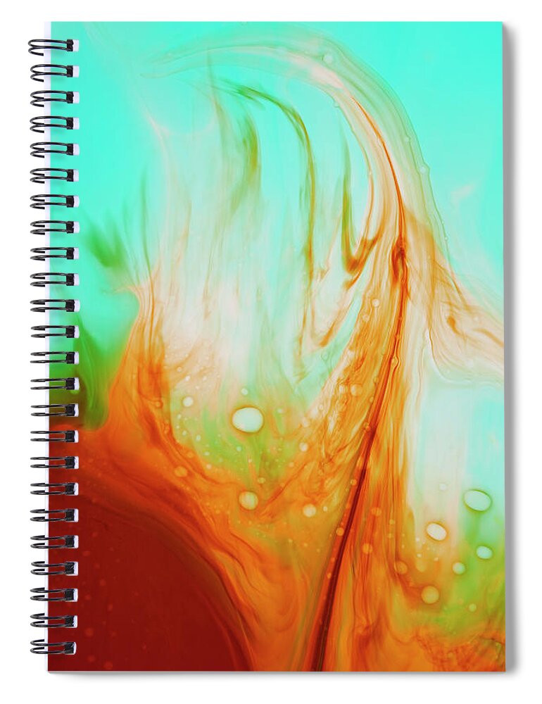 Part Of A Series Spiral Notebook featuring the photograph Colored Liquids #5 by Paul Taylor