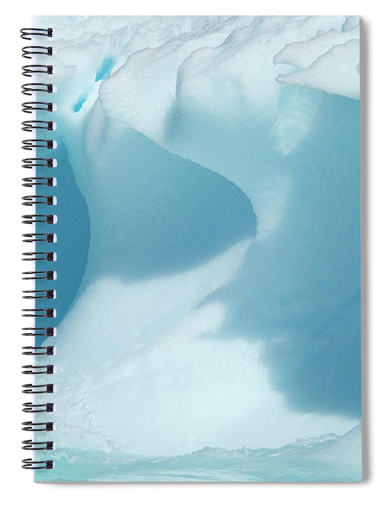 Melting Spiral Notebook featuring the photograph Iceberg Along The Antarctic Peninsula #5 by Mint Images - David Schultz