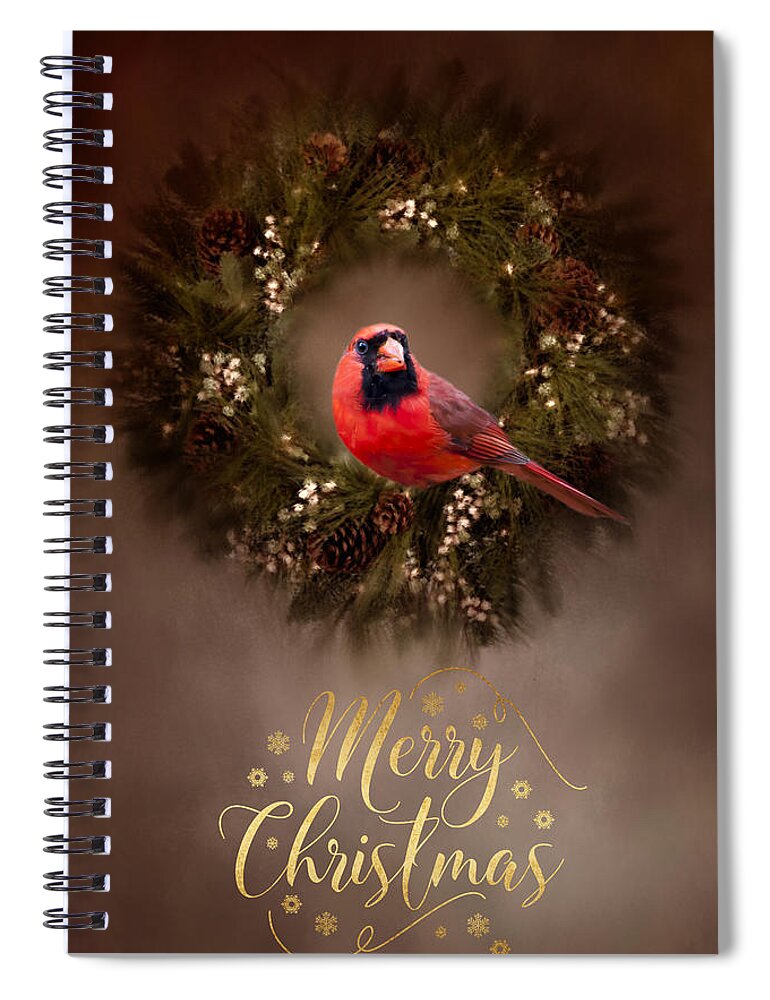 Greeting Card Spiral Notebook featuring the photograph Merry Christmas by Cathy Kovarik