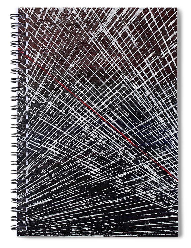  Spiral Notebook featuring the painting Life Lines by Embrace The Matrix