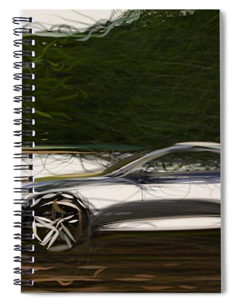 Volvo Spiral Notebook featuring the digital art Volvo Coupe Drawing #6 by CarsToon Concept