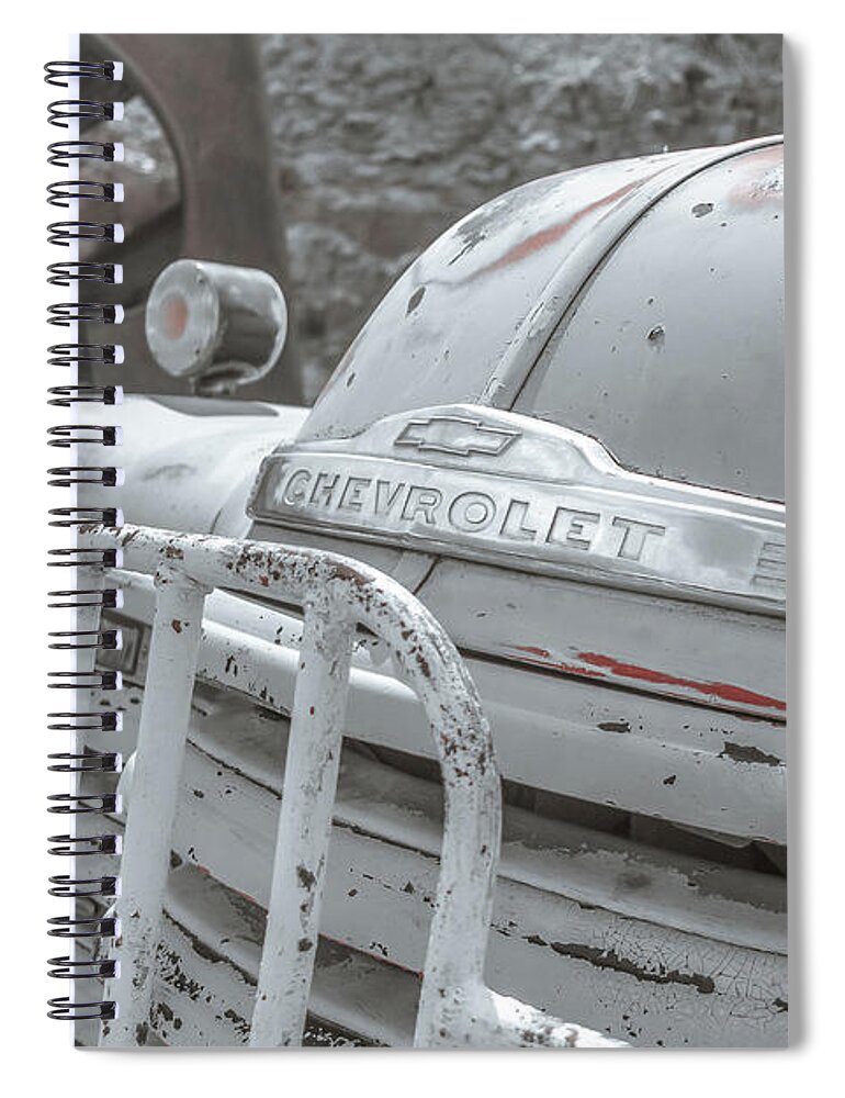 Chevy Spiral Notebook featuring the photograph 53 Wrecker by Darrell Foster