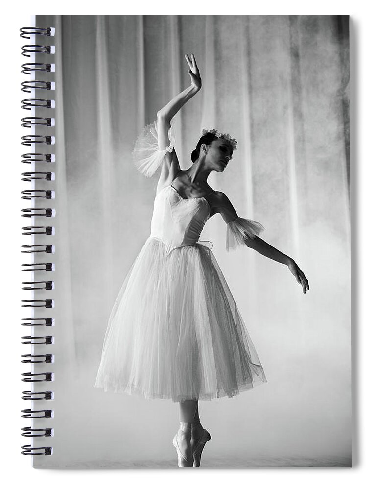 Ballet Dancer Spiral Notebook featuring the photograph Classical Dancer #6 by Oleg66
