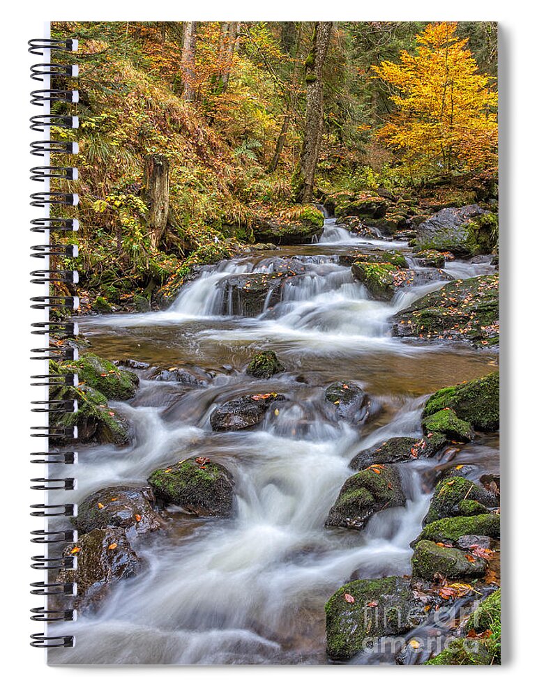 Ravenna-gorge Spiral Notebook featuring the photograph Cascades And Waterfalls #3 by Bernd Laeschke