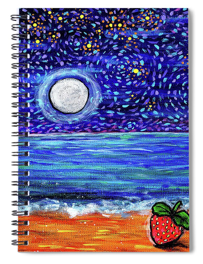  Spiral Notebook featuring the painting Goodbye by Meghan Elizabeth