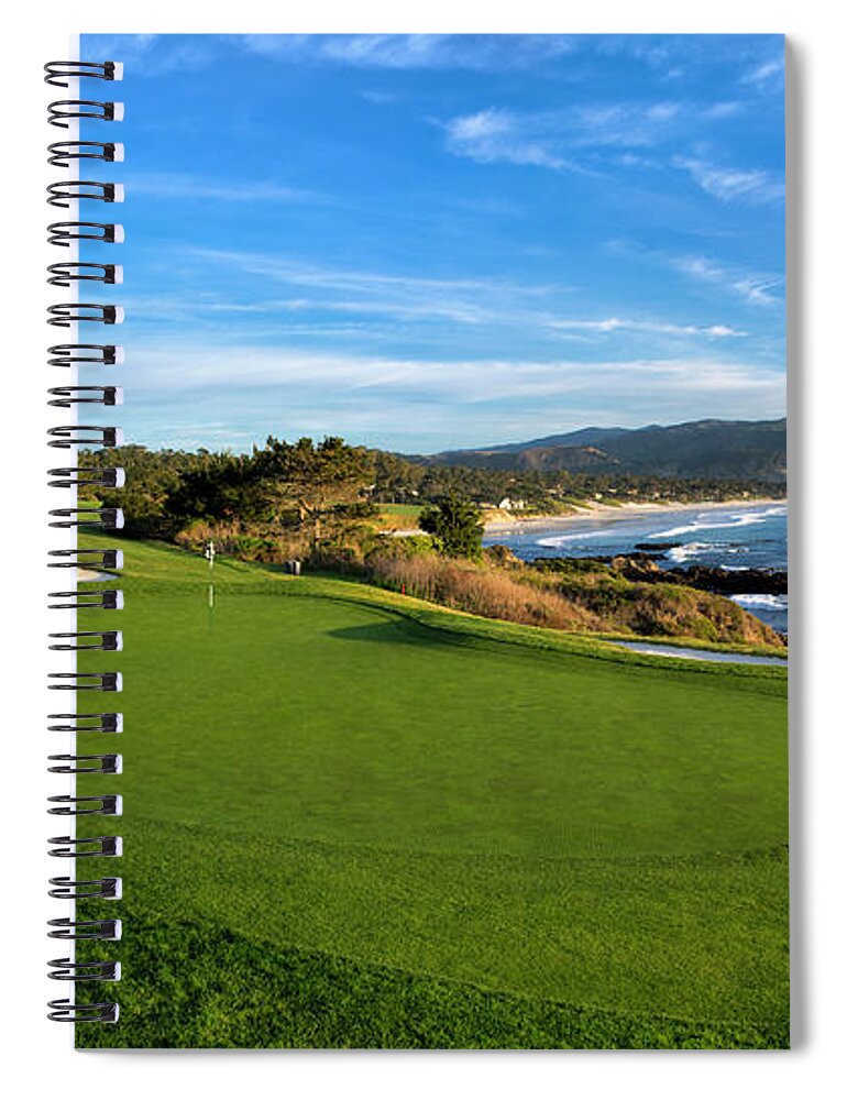 Photography Spiral Notebook featuring the photograph 8th Hole At Pebble Beach Golf Links by Panoramic Images