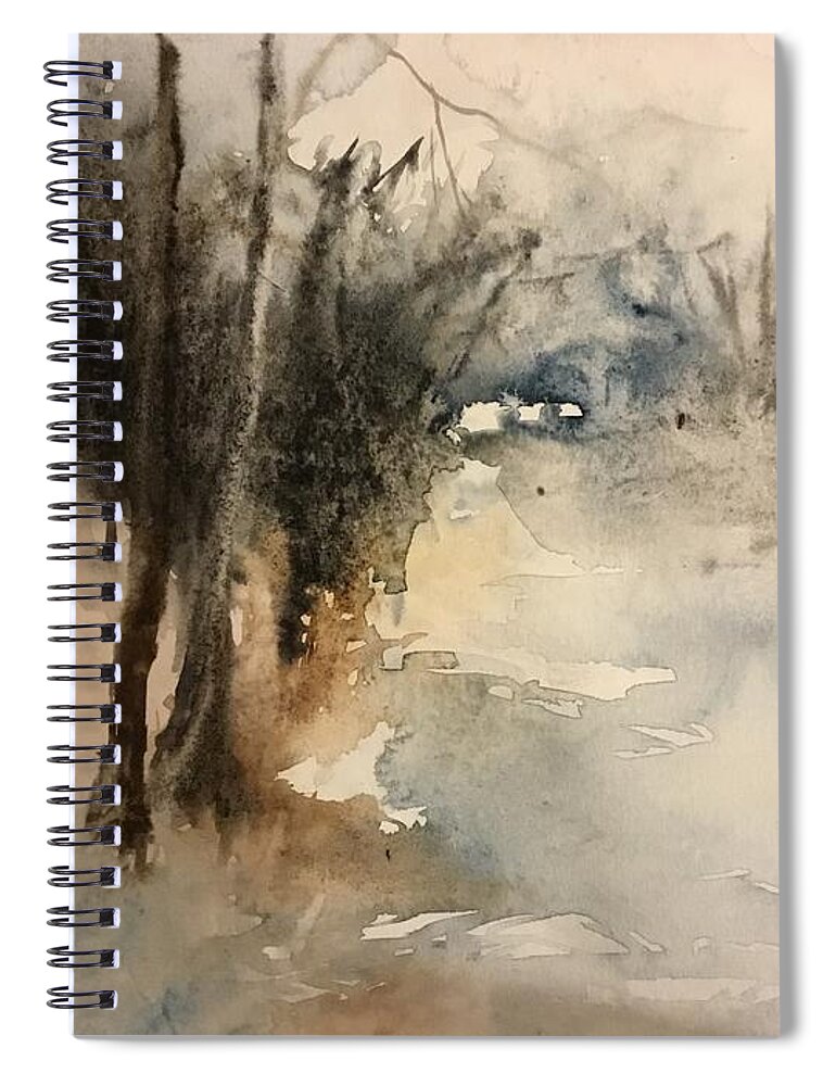 96209 Spiral Notebook featuring the painting 96209 by Han in Huang wong