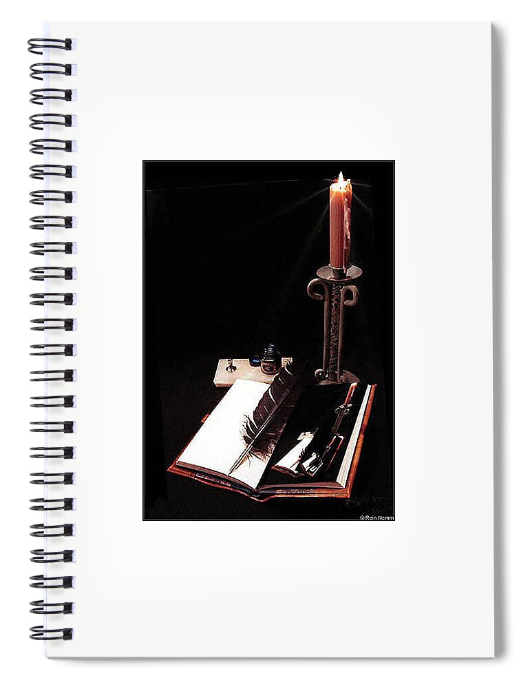  Spiral Notebook featuring the photograph A Book About Itself by Rein Nomm