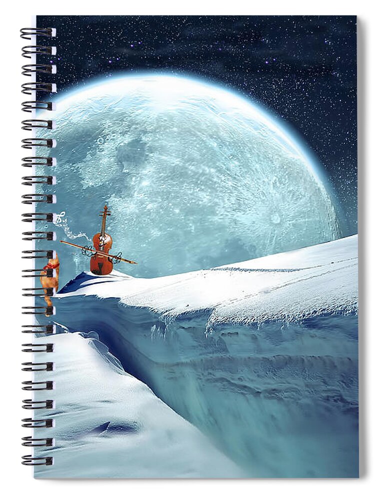 Blue Horizon Spiral Notebook featuring the mixed media A Bright Blue Horizon by Colleen Taylor