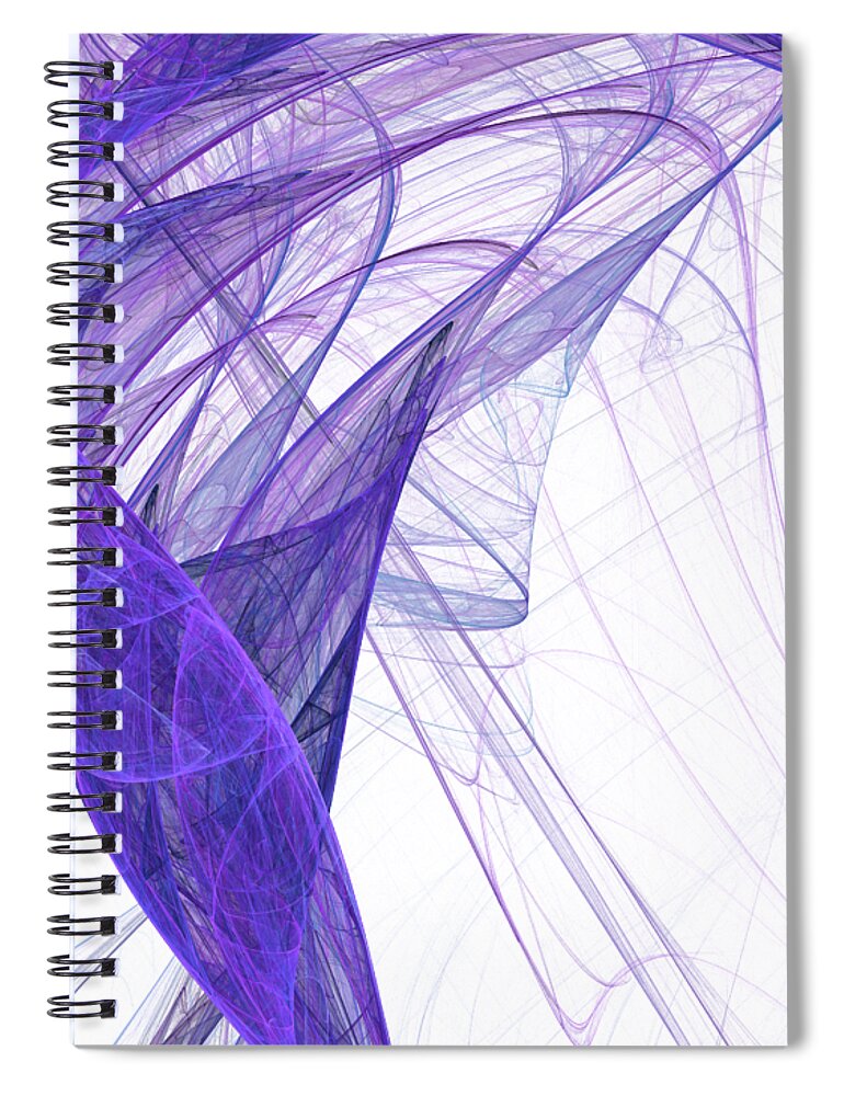 Flower Spiral Notebook featuring the digital art A Flower Unfurling by Ilia -