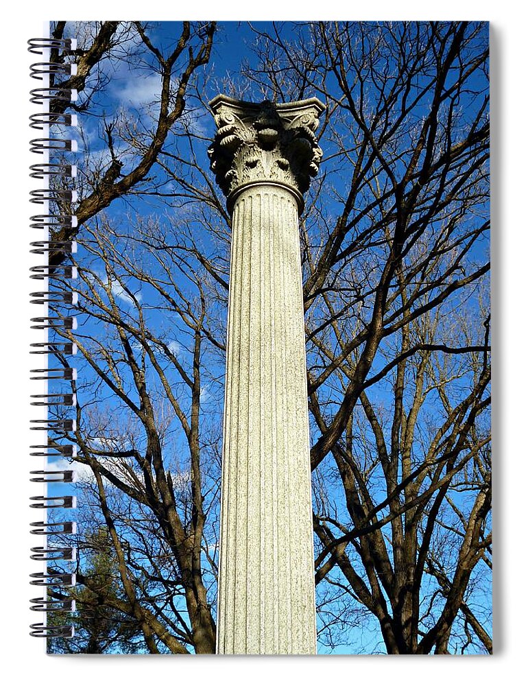 Old Corinthian Column Spiral Notebook featuring the photograph A Fluted Corinthian by Mike McBrayer