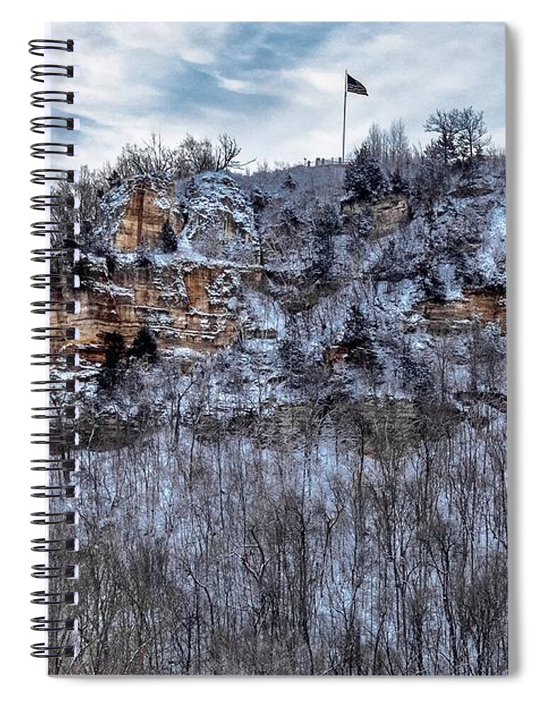 Grandads Bluff Spiral Notebook featuring the photograph A GRAND View by Phil S Addis