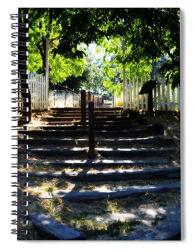 Airway Spiral Notebook featuring the photograph A Lifes Stairway by Glenn McCarthy Art and Photography