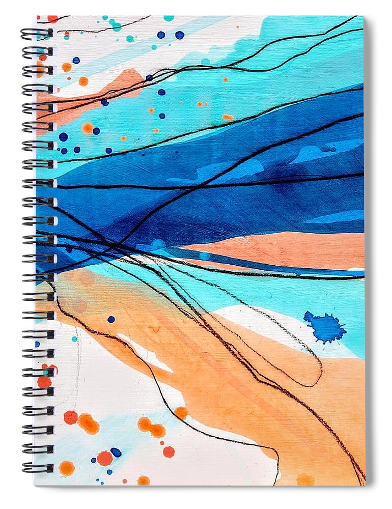 Blue Blue Painting Spiral Notebook featuring the painting A Little Bit Is Better Than Nada by Tracy Bonin