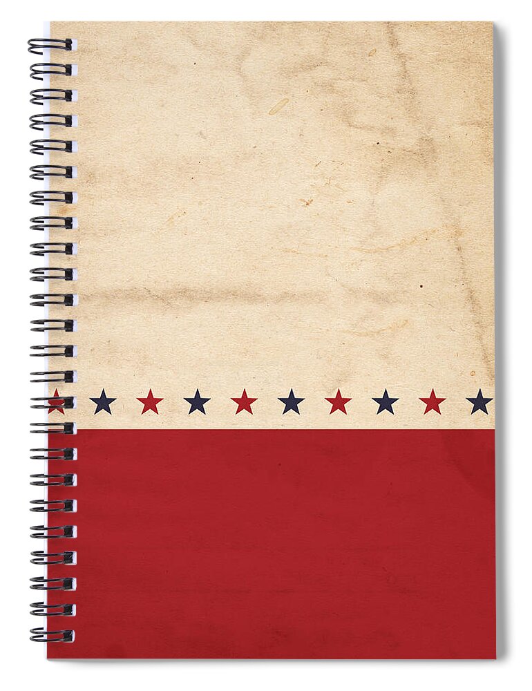 Holiday Spiral Notebook featuring the photograph A Patriotic, Vintage Design With Stars by Nic taylor