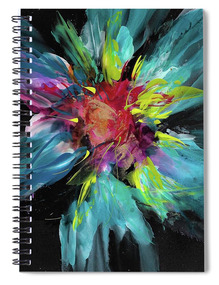 Floral Spiral Notebook featuring the painting The Promise by Bonny Butler