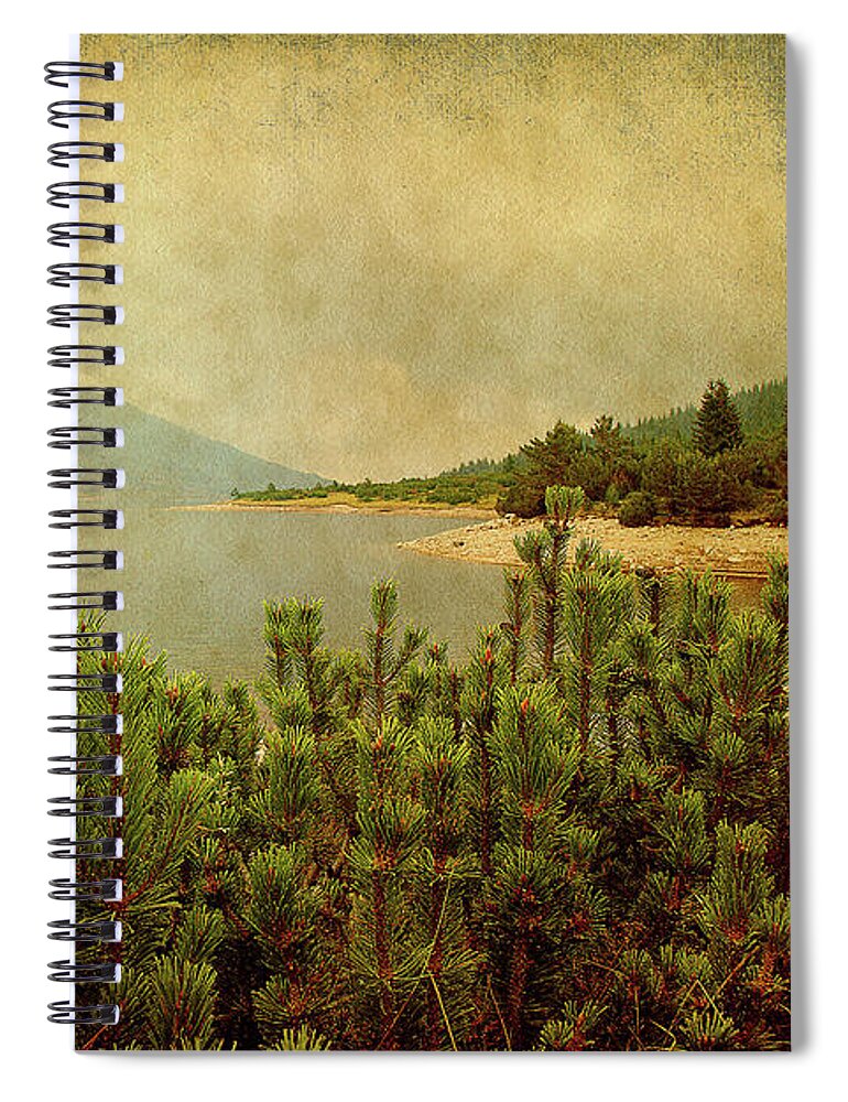 Reservoir Spiral Notebook featuring the photograph A quiet moment before storm... by Milena Ilieva